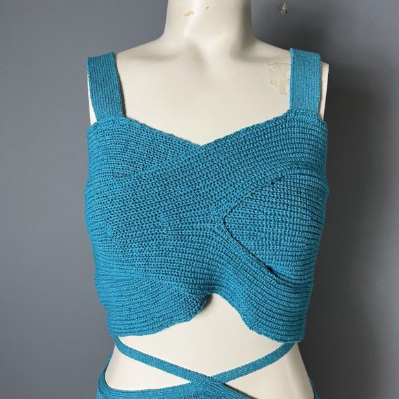 Cult Gaia Teal Midi Skirt Set - Picture 3 of 12